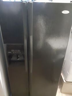 Black 33 inch side by side refrigerator