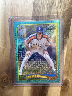 Craig Biggio Topps chrome teal refractor /199 