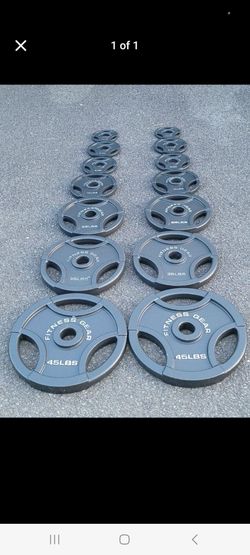 Fitness Gear Grip Olympic Plates-255lbs Cash or Zelle