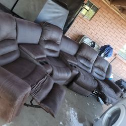 Beautiful Sectional Dark Brown 
