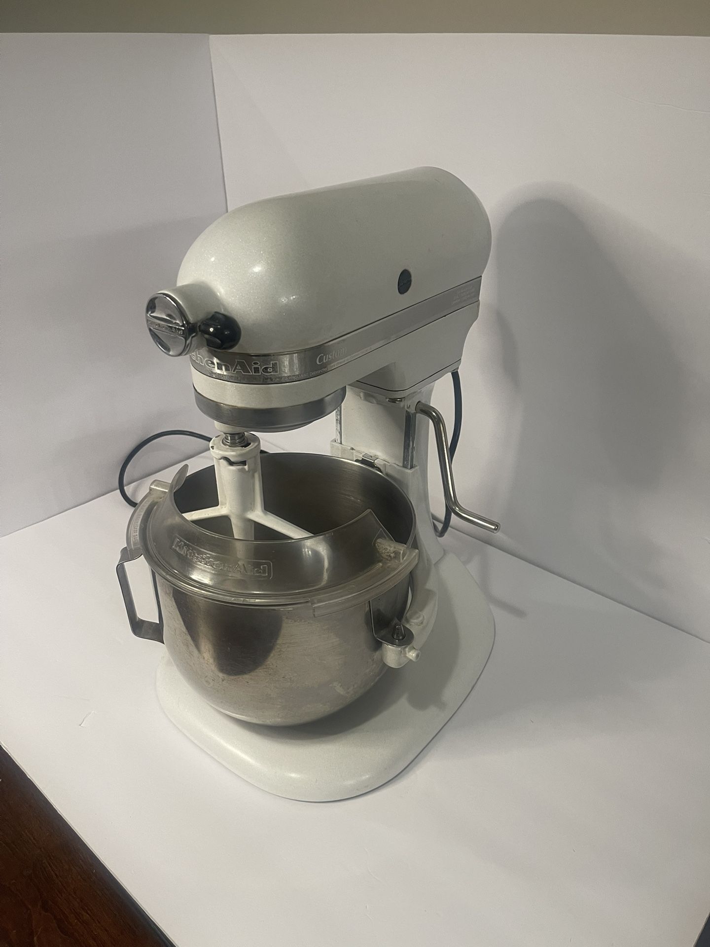 KitchenAid  Mixer KSM5PPWH 10-Speed Lift Stand Bowl  Attachments White Custom Ed