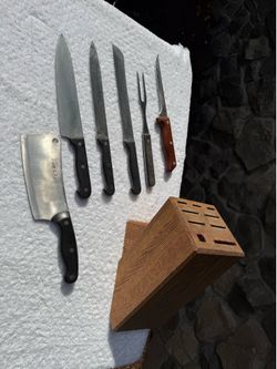 LG Germain Easy'n Fast Kitchen Knife Set with Wooden Block