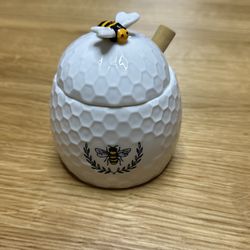 Honey Jar With Wooden Spoon 