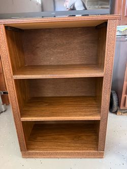 Wood Bookcase with 3 Shelves