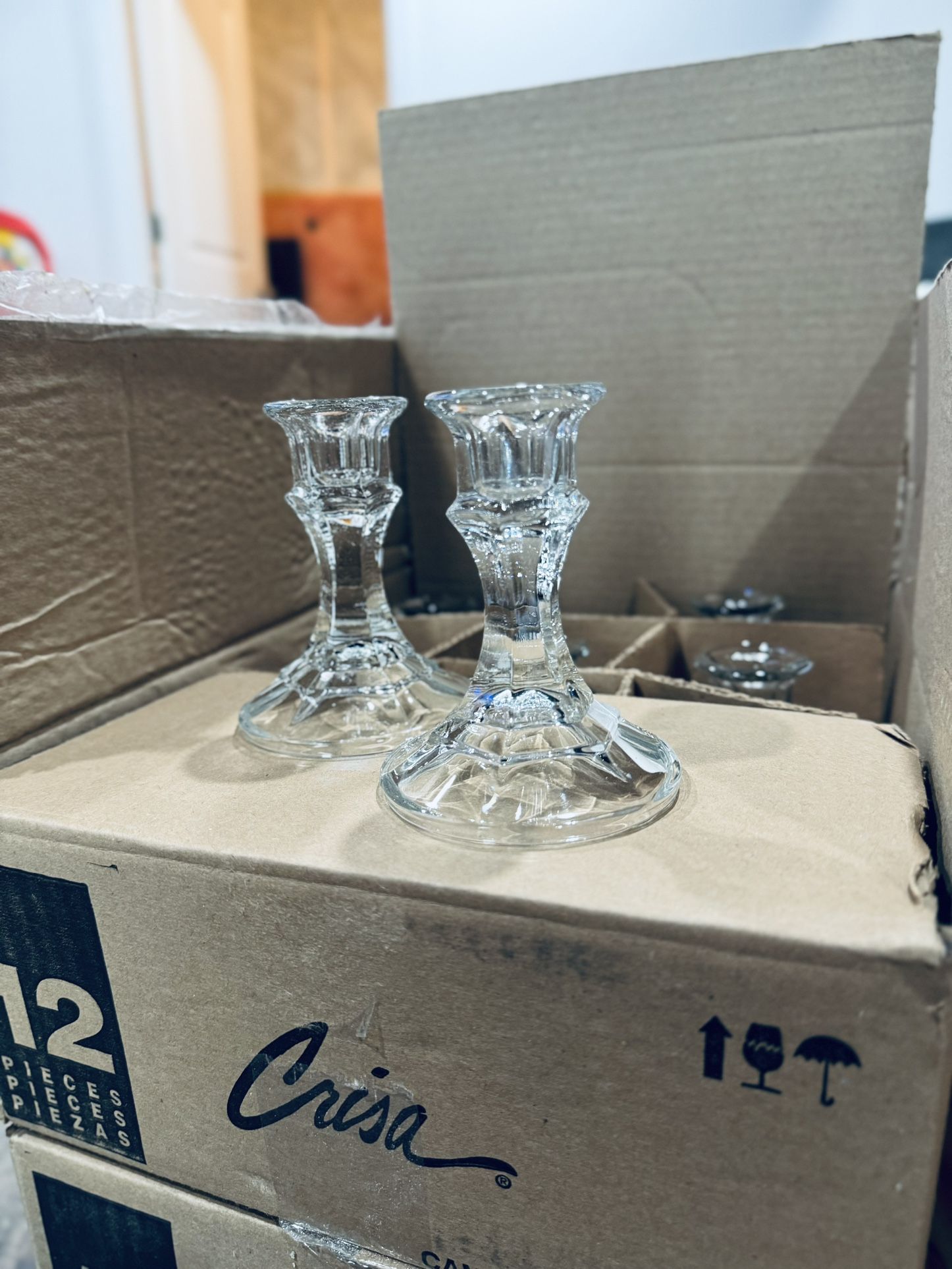 Glass Candle Holders