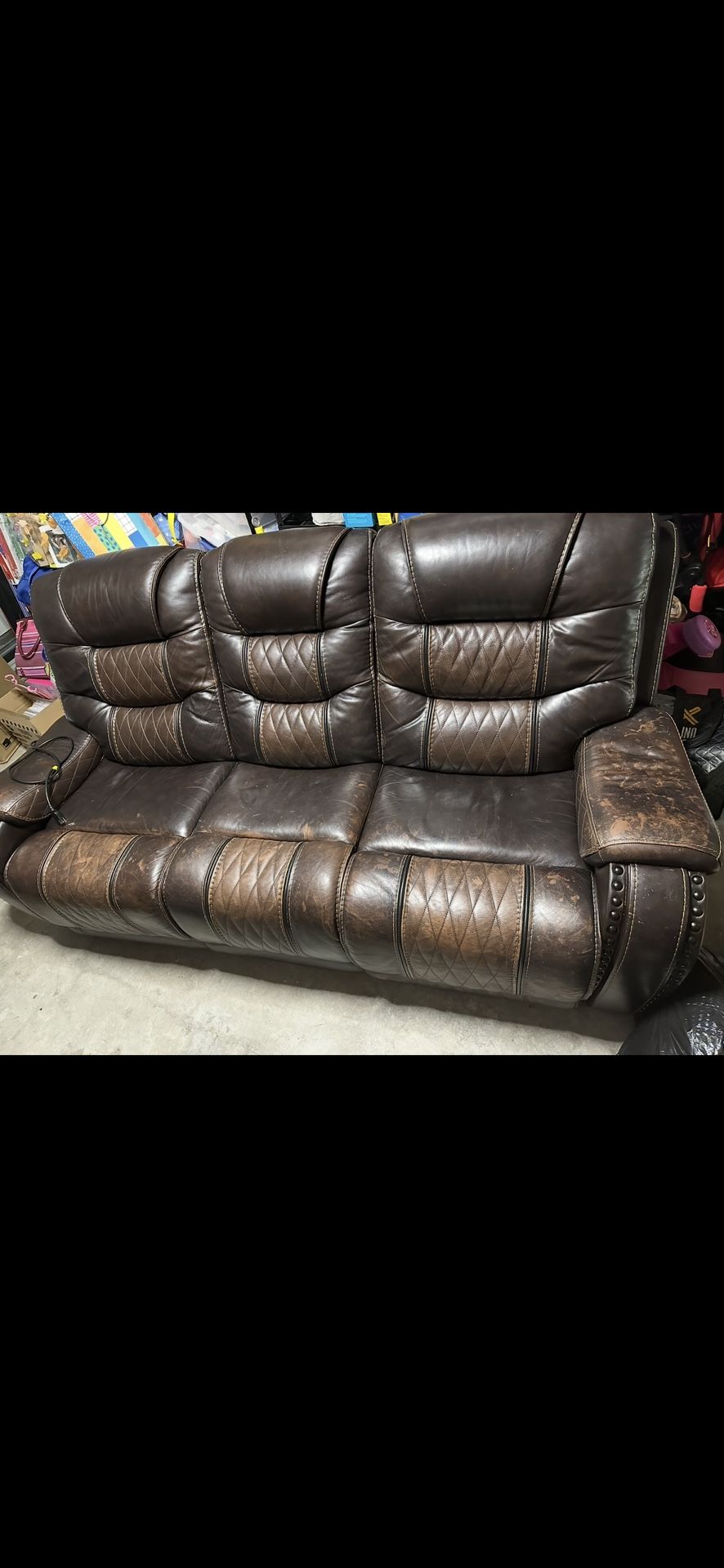 Rooms To Go Brown Leather Sofa