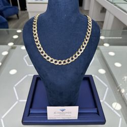 Chain Solid Gold 10k Gold Diamonds Cut 