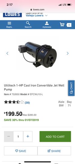 Utilitec cast iron pump. Brand new in the box.
