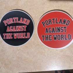 Portland Against The World Decals Stickers Trail Blazers Colors