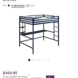 Full Over Desk Bunk Bed