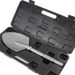 1-1/8" Hex Shank 5" Shovel Width Construction Clay Spade Scoop Shovel Bit for Electric Demolition Jack Hammer w/Carrying Case
