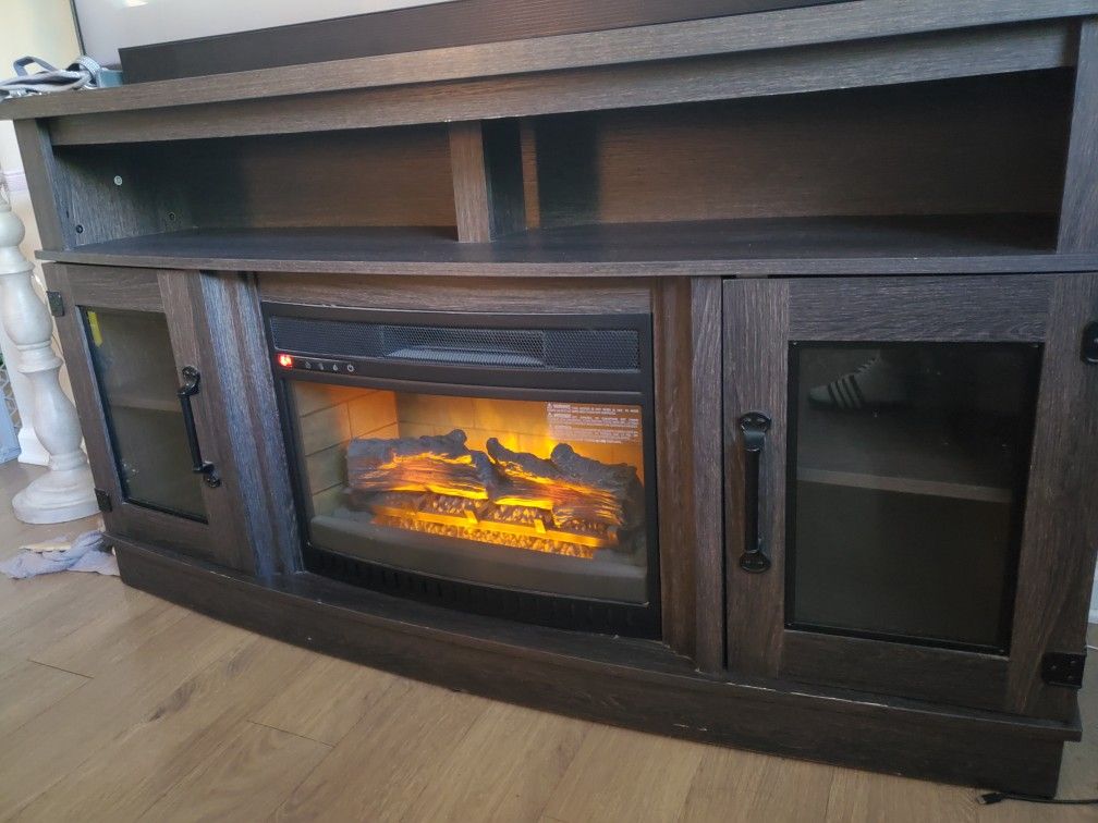 TV Stand w/ Fire Place 