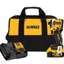 ATOMIC 20V MAX Lithium-Ion Cordless 1/4 in. Brushless Impact Driver Kit, 5 Ah Battery, Charger, and Bag