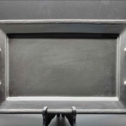 Mud Pie Beaded Handled Ceramic Serving Tray