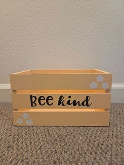 "Bee Kind" Decorative Basket, Yellow