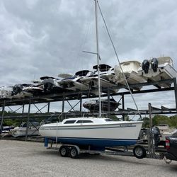 1995 Catalina 250 Wb. With 2013 -15hp Yamaha Motor, Plus Trailer