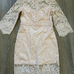 Bebe Size 10 Light Pink Lace Body Con Dress Size 10