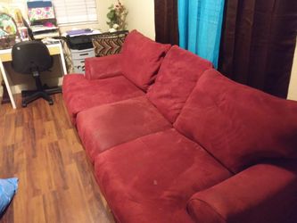 Off red sofa 9 feet