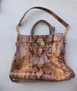 Michael Kors Hamilton Snake-Embossed Tote Bag
