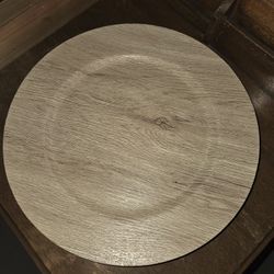 Wood Style Chargers (8)