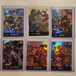 DC HRO Chapter 2 Complete Set Epic Holo Team-Ups Unscanned 6 Card Lot