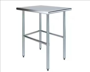 Open Base Stainless Steel Work Table-Kitchen Prep Table, 30 in. x 24 in.