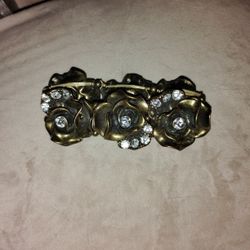 Floral Rhinestone Bracelet 