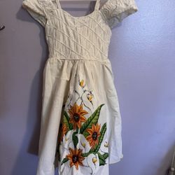Mexican Dress With Sunflower
