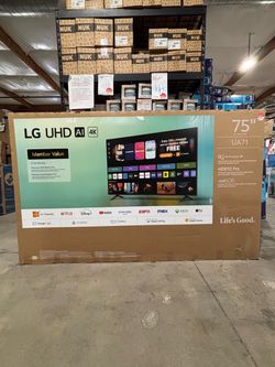 LG 75” UHD AI 4K UA71 TV - MODEL #: 75AU7100AUB