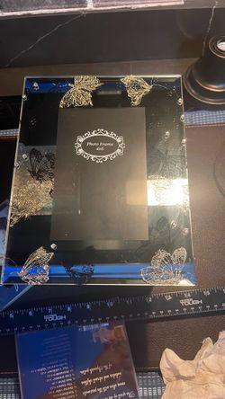 4x6 Mirrored Butterfly Photo Frame