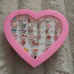 Heart shaped kids rings