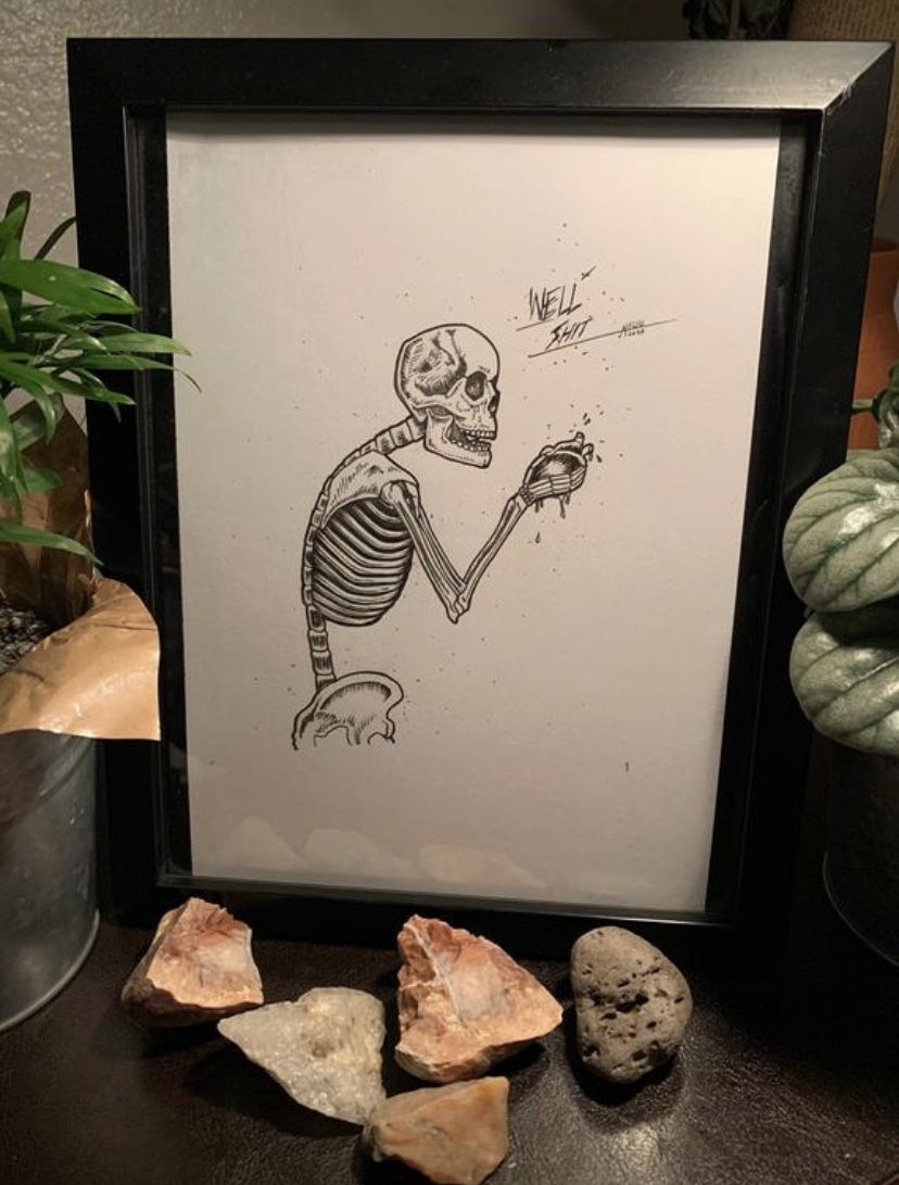 Halloween decor, Art, skeletons