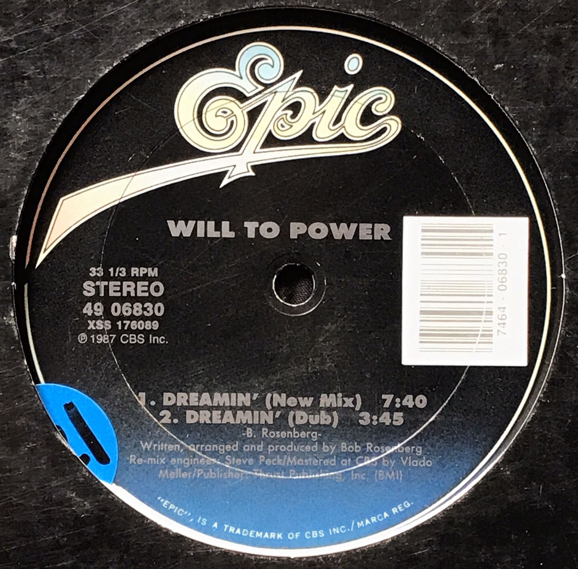 Will To Power - Dreamin' - (12-inch Vinyl Record) Single