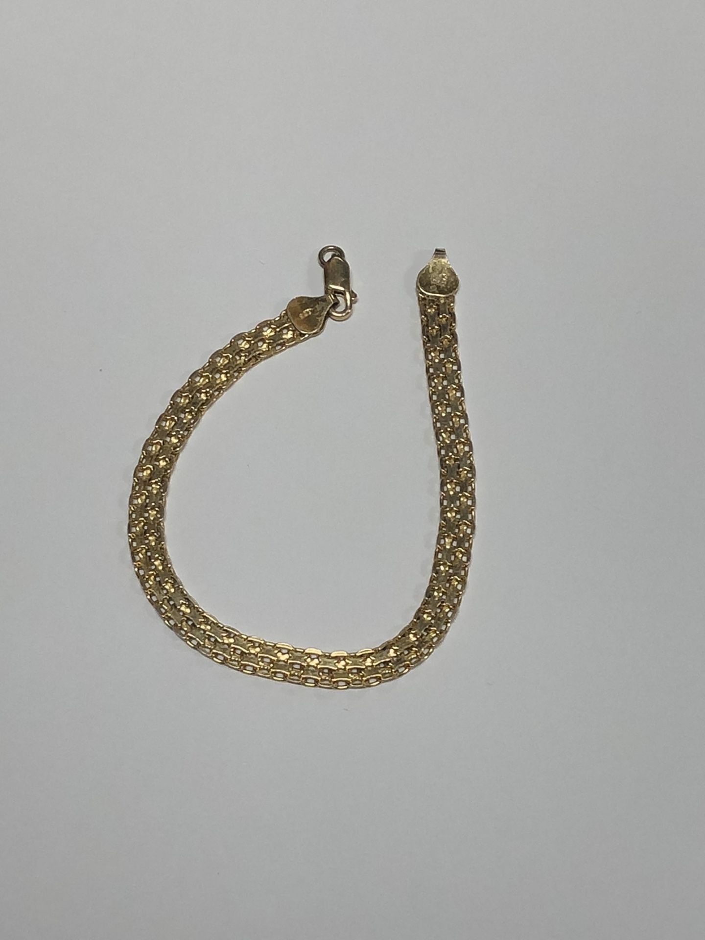 925 Silver Gold Colored Bracelet 7.9 Grams GS