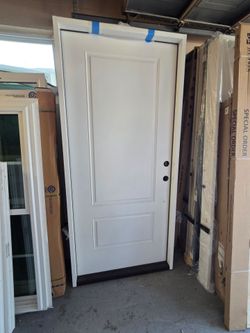 Brand New 36W x 80H Fiberglass Exterior Door with Frame