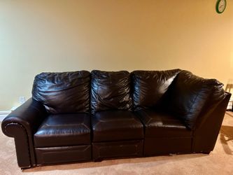 Brown Leather Sofa