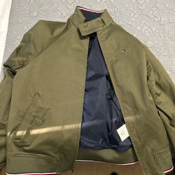 Green Tommy Hilfiger bomber jacket