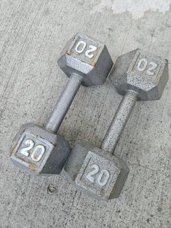 1 Set Of 20 Lbs Dumbbells