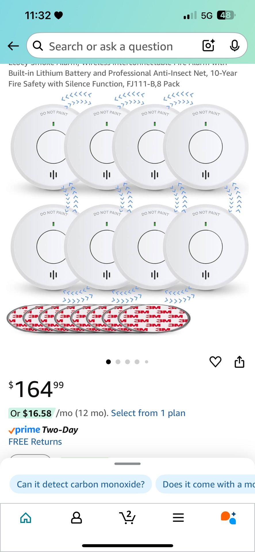 Ecoey Smoke Alarm, Wireless interconnectable Fire Alarm