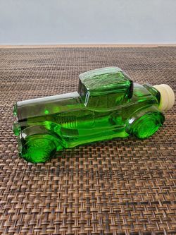 Vintage AVON Sterling Six II Green Car Bottle After Shave
