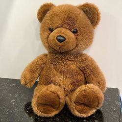 Brown Soft Plush Bear with Tag. SKM Enterprises. Size 18” 