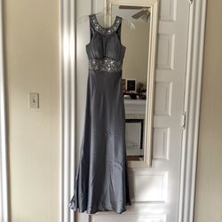 Silver Prom Dress , Size 5/6 
