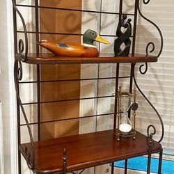 Wrought Iron/Wood › Shelving.backer’s  Rack . 