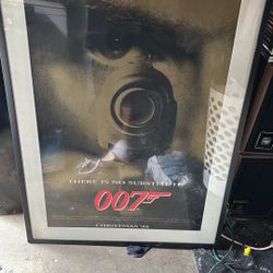 007 Poster In Frame Original