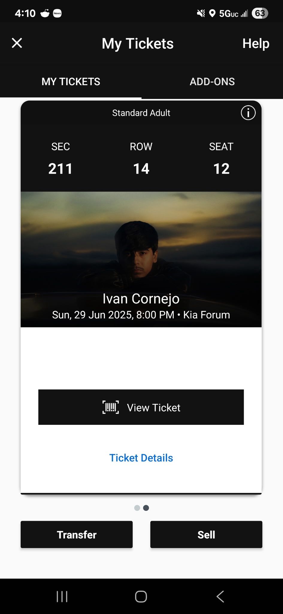 Ivan Cornejo Tickets (2)
