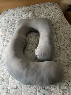 Gray C-Shape Full Body Pregnancy Pillow