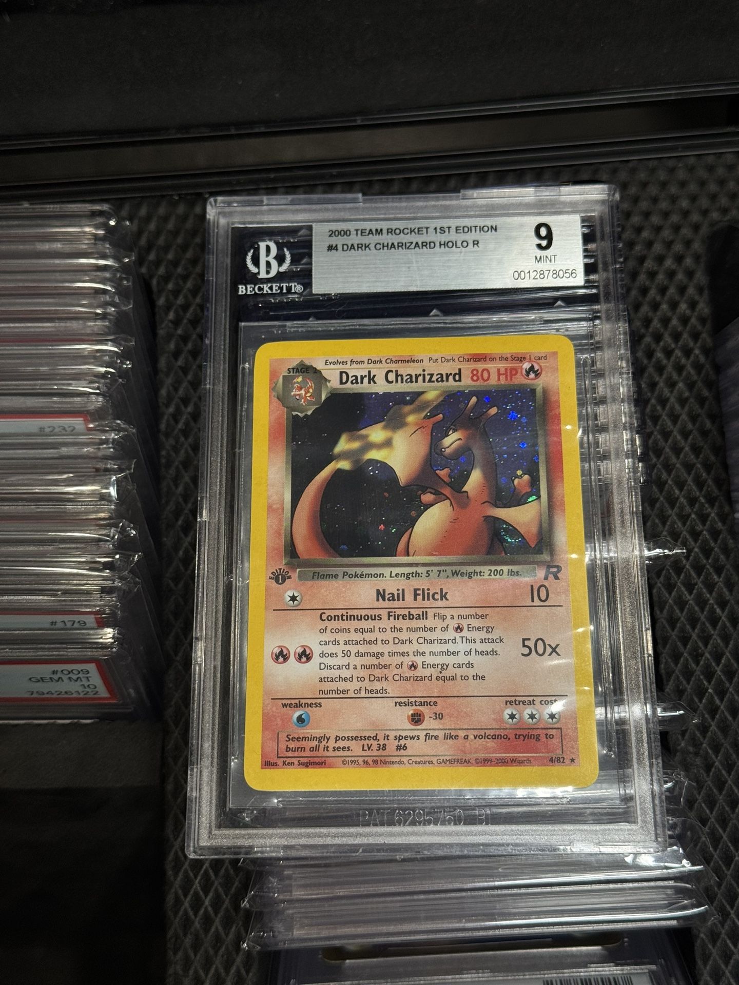 Pokemon 1st Edition Dark Charizard Holo BCG 9 Beckett