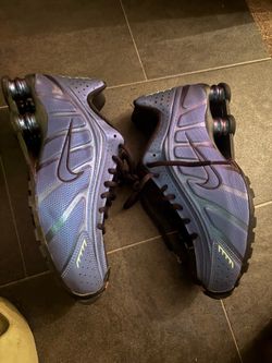 Size 7 Nike shox boys Dark blue black & pink