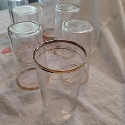 Bartlett Collins Frosted Grapevine Vintage Glasses