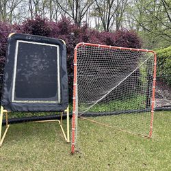 Lacrosse Goal And Pitch Back. 
